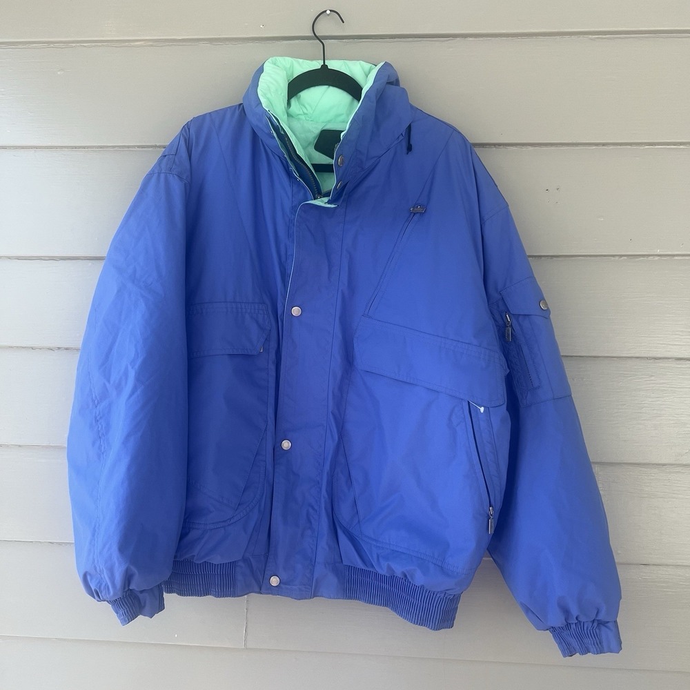 KILLY France Women Blue Ski‎ Hooded Jacket 46 Pants 38 Lined Set Vintage
